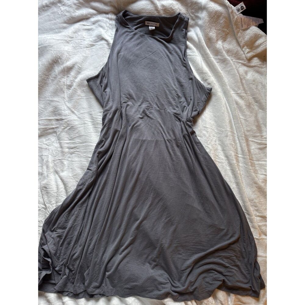 Athleta Santorini Thera Dress Womens XL Gray Modal Stretch Sleeveless Dress